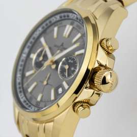 Jacques Lemans 1-2117ZO Men's Watch Chronograph Liverpool Gold Tone/Grey