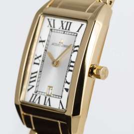 Jacques Lemans 1-2189.1O Damen-Quarzuhr Torino Rechteckig Goldfarben