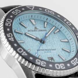 Jacques Lemans 1-2205F Herrenuhr Quarz Liverpool Diver Grau/Eisblau