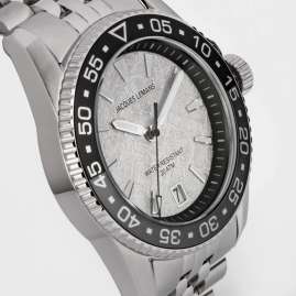 Jacques Lemans 1-2205L Herren-Taucheruhr Liverpool Diver Stahl/Grau 20 bar