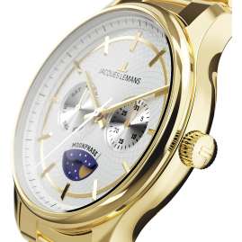 Jacques Lemans 1-2213O Uhr für Herren Derby mit Mondphase Goldfarben