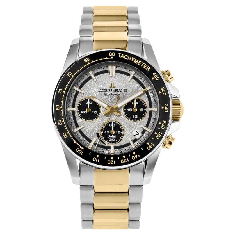 Jacques Lemans 50-10E Herren-Uhr Solar Chronograph Eco Power Zweifarbig LE 4040662192305