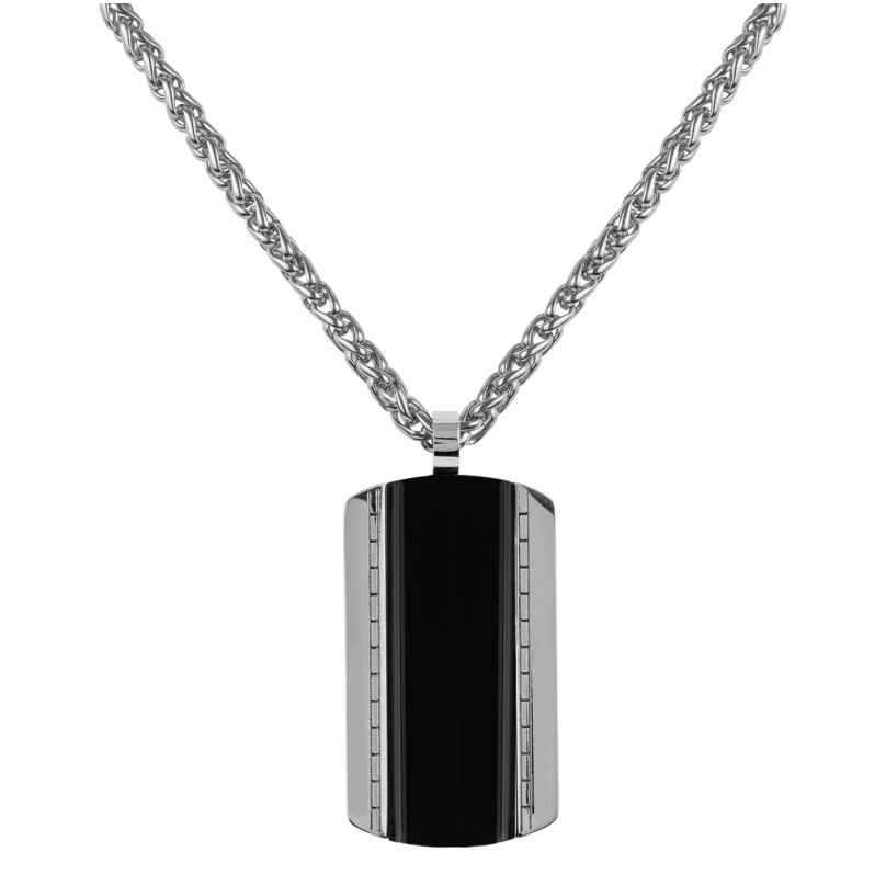Jacques Lemans S-C140A Men's Necklace Dog Tag Stainless Steel 4040662169291