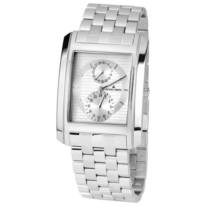 Jacques Lemans 1-1394E Men's Watch Multifunction Steel/Silver Tone 4040662091110