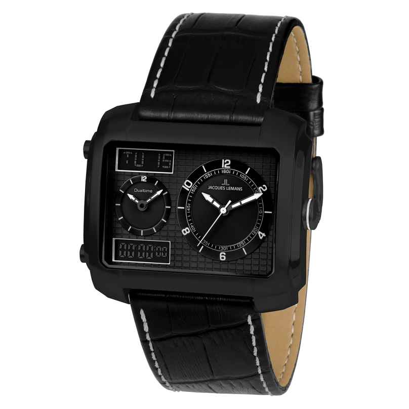 Jacques Lemans 1-1708C Men's Wristwatch AnaDigi Black 4040662113867