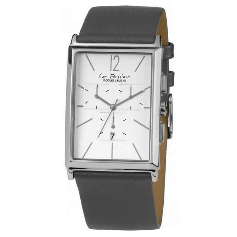 Jacques Lemans LP-127H Men's Watch Chronograph Grey/Silver Tone 4040662130727
