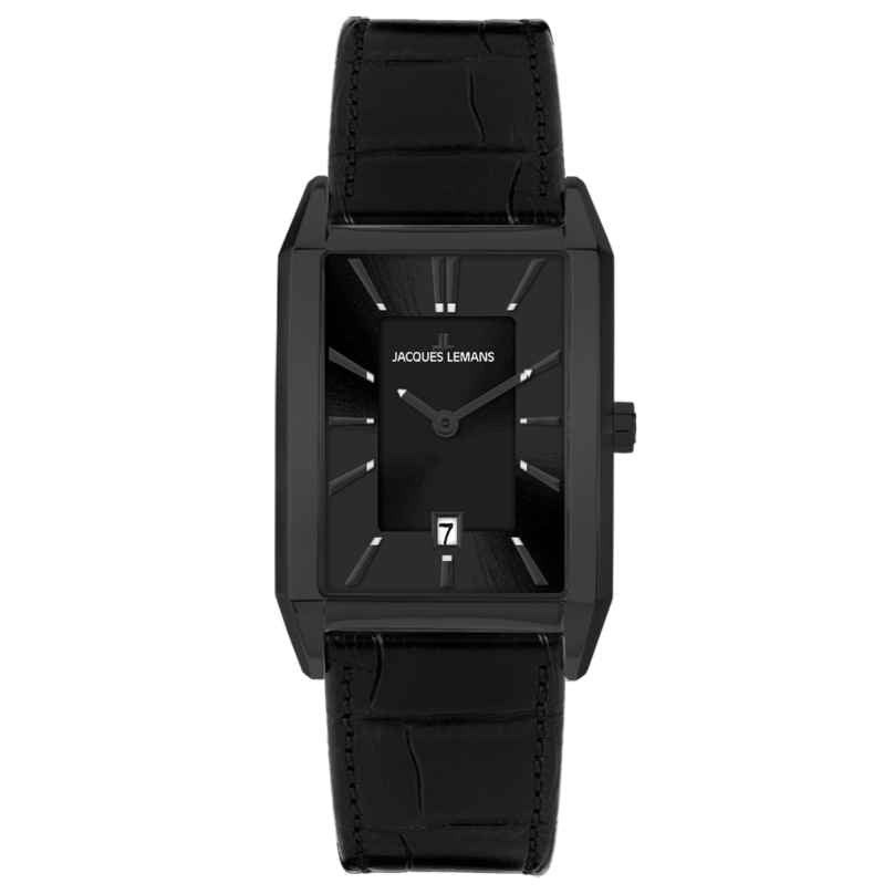 Jacques Lemans 1-2160F Men's Quartz Watch Black 4040662177449