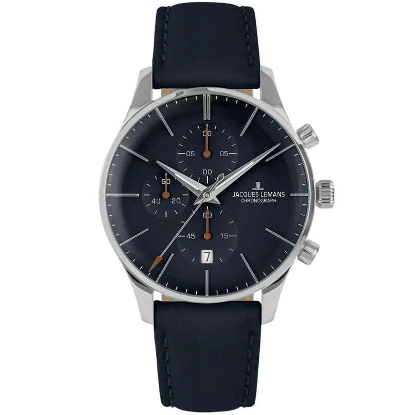 Jacques Lemans 1-2163C Men's Watch Chronograph London Blue 4040662179078