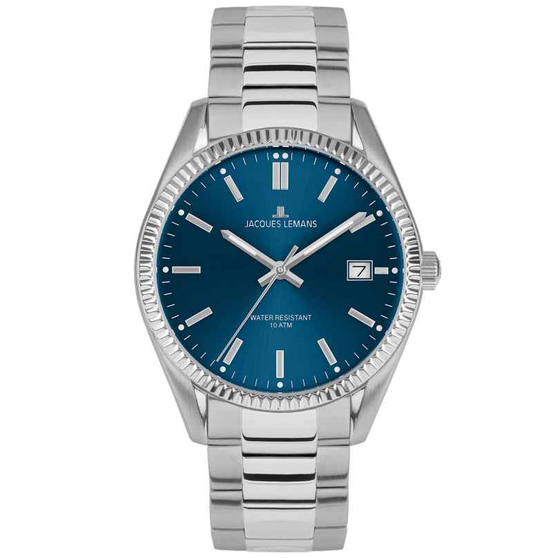 Jacques Lemans 50-3C Men's Wristwatch Derby Steel/Blue 4040662179726