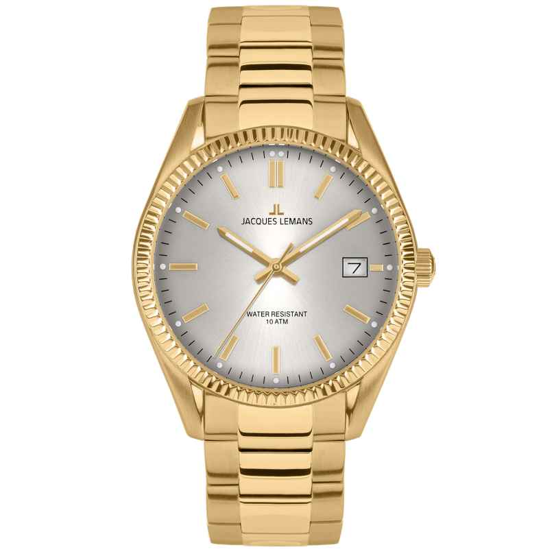 Jacques Lemans 50-3N Men's Wristwatch Derby Gold Tone/Grey 4040662179801