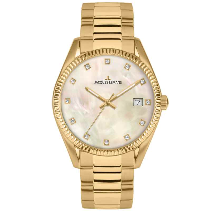Jacques Lemans 50-4O Women's Watch Derby Gold Tone/Mother-of-Pearl 4040662180036