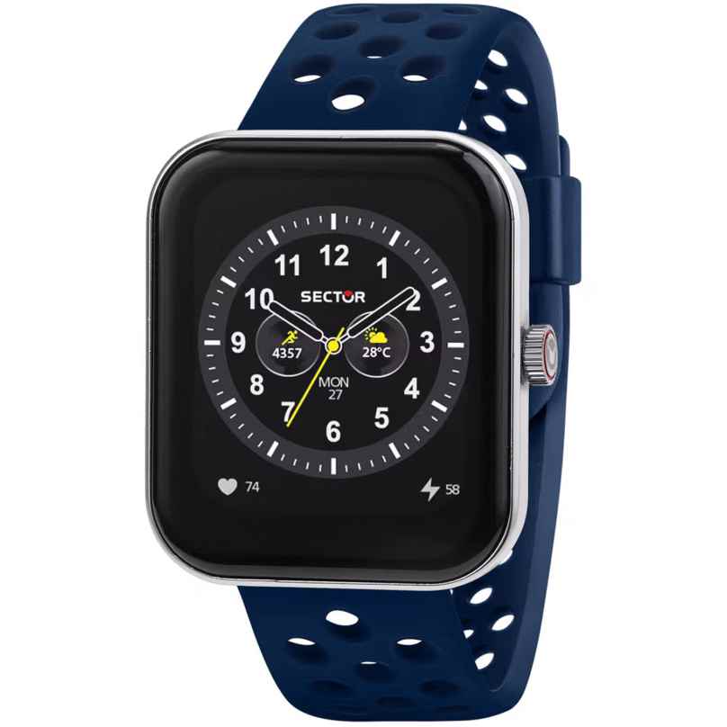 Sector R3251159002 S-03 Pro Smart Smartwatch Blue/Silver Tone 8033288963127