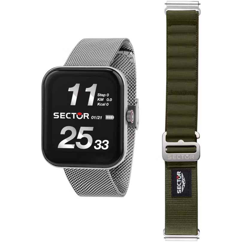 Sector R3253171502 S-03 Pro Light Smartwatch Silver Tone with 2 Straps 8056783053858
