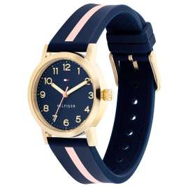 Tommy Hilfiger 1720037 Youth's Wristwatch Girls Blue/Gold Tone