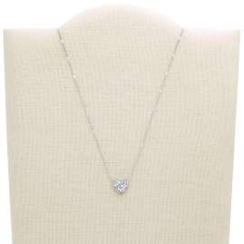 Fossil JF03415040 Ladies' Necklace Mosaic Heart Pendant Stainless Steel
