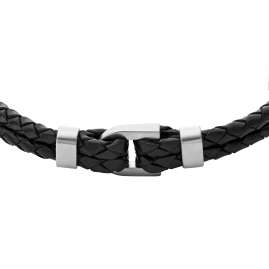 Fossil JF04202040 Men's Bracelet Heritage D-Link Black Leather