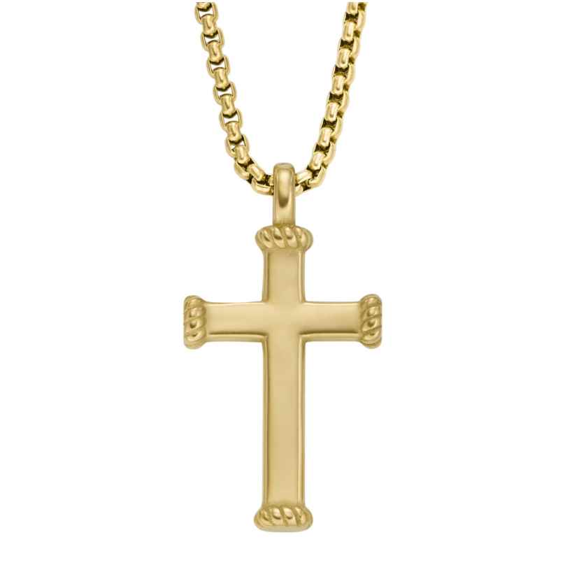 Fossil JF04701710 Unisex Necklace Cross Gold Tone 4064092274103