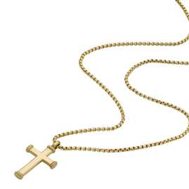 Fossil JF04701710 Unisex Necklace Cross Gold Tone