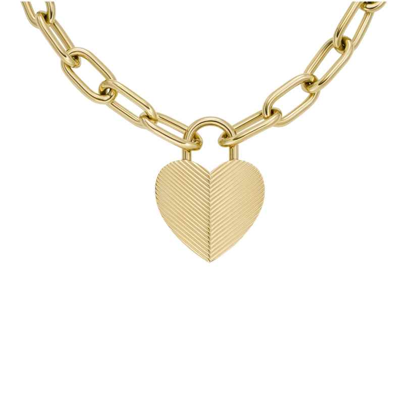 Fossil JF04656710 Women's Necklace Heart Gold Tone 4064092268492