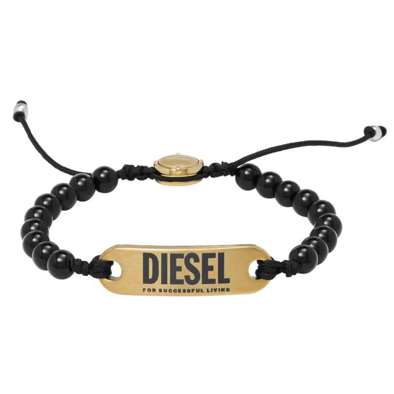 Diesel DX1360710 Herrenarmband Schwarz/Goldfarben 4064092128055