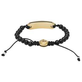 Diesel DX1360710 Men's Bracelet Black/Gold Tone