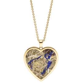 Viventy 783242 Ladies' Necklace Heart with Marguerite / Cornflower Gold Plated