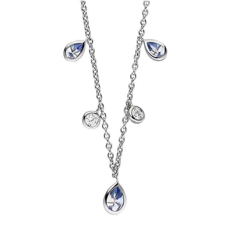 Viventy 782918 Damen-Halskette 925 Silber mit Blauen Tropfen 4043885219941