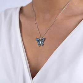 Viventy 784482 Damen-Collier Silber 925 Schmetterling