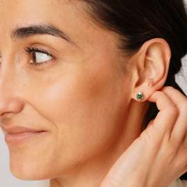 Viventy 783794 Women's Stud Earrings with Green Stone