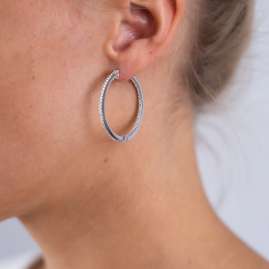 Viventy 783644 Women's Hoop Earrings Medium 25 mm Silver