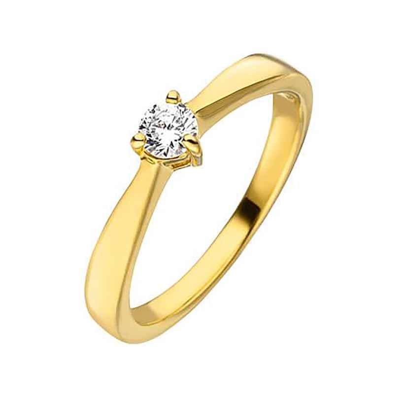 Viventy 784381 Damen-Verlobungsring Goldfarben