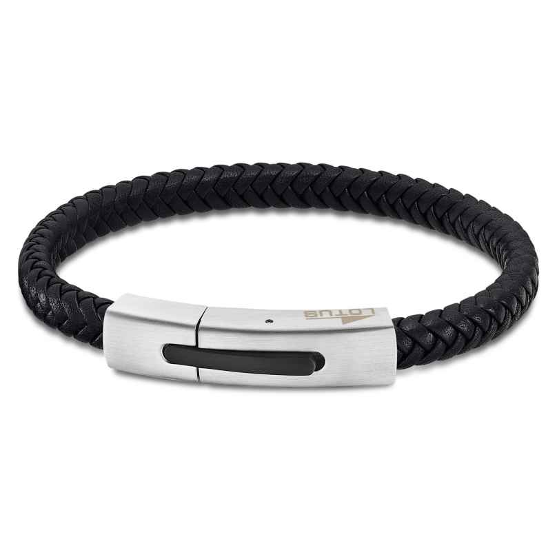 Lotus LS2055-2/1 Men's Black Leather Bracelet 8430622743795