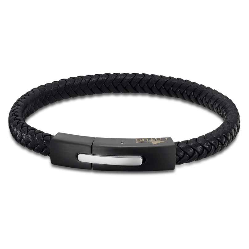 Lotus LS2055-2/2 Men's Leather Bracelet Black 8430622743801
