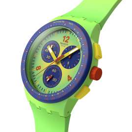 Swatch SUSG101 Armbanduhr Chronograph Flowing Freshly