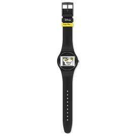 Swatch SUOZ337 Armbanduhr Keith Haring Mickey Blanc Sur Noir