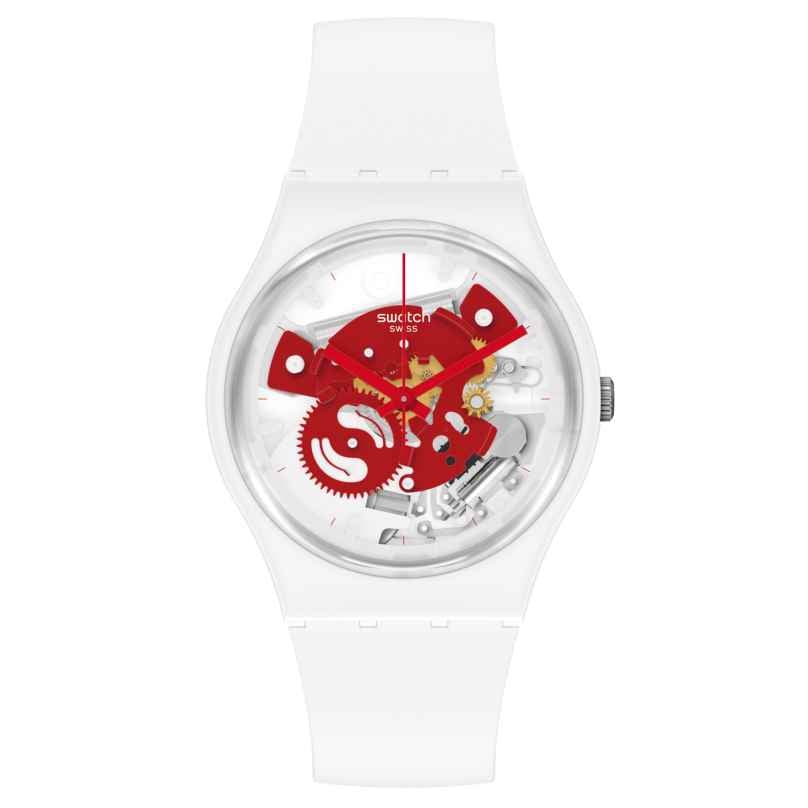 Swatch SO31W104 Wristwatch Time To Red Small 7610522842212