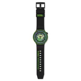 Swatch SB01B125 Big Bold Wristwatch with 2 Straps Come In Peace!