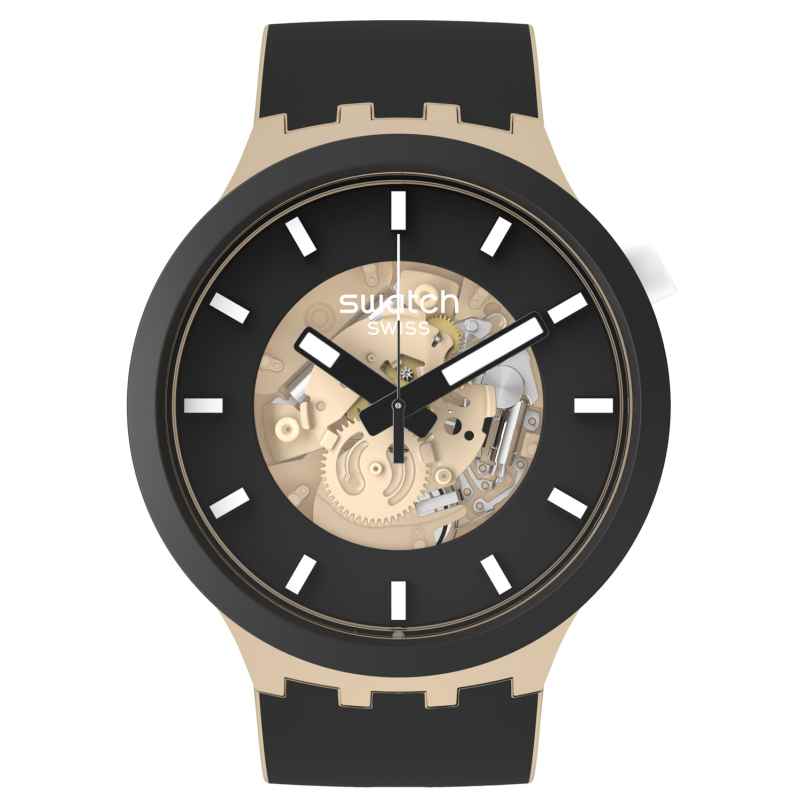 Swatch SB03C100 Big Bold Bioceramic Armbanduhr Time for Taupe 7610522856578
