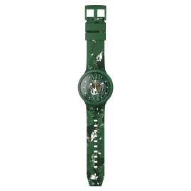 Swatch SB05G104 Big Bold Armbanduhr Camoflower Green
