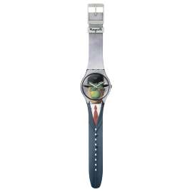 Swatch SUOZ350 Wristwatch Le Fils De L'Homme by Rene Magritte