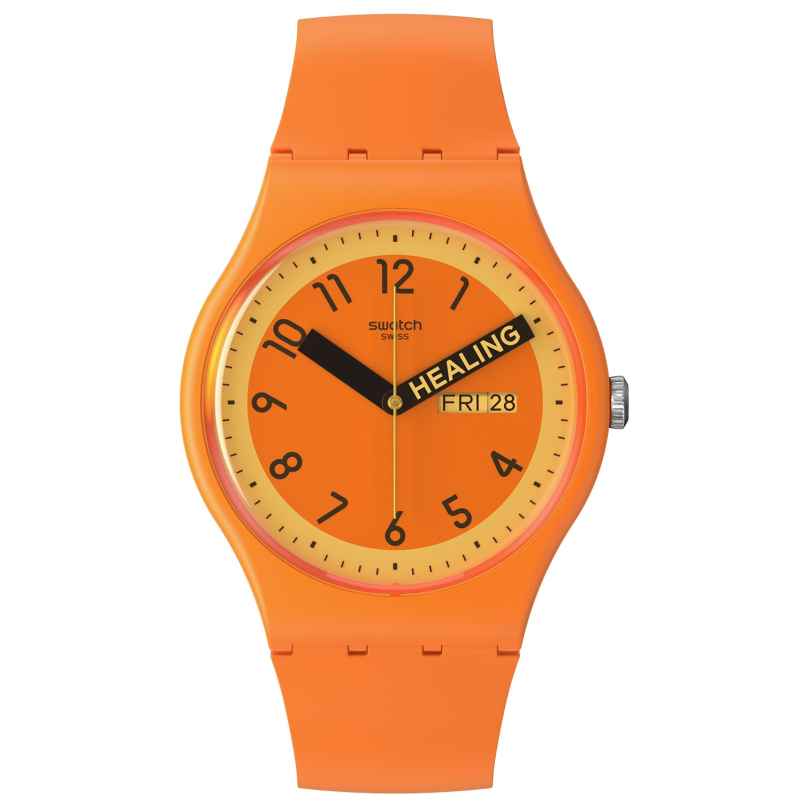 Swatch SO29O700 Armbanduhr Proudly Orange 7610522868366