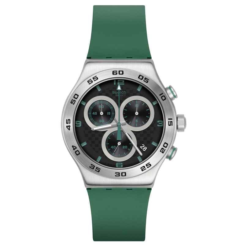Swatch YVS525 Irony Men's Watch Chronograph Carbonic Green 7610522872998