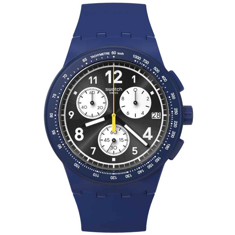 Swatch SUSN418 Men's Watch Chronograph Nothing Basic About Blue 7610522873568