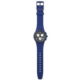 Swatch SUSN418 Men's Watch Chronograph Nothing Basic About Blue