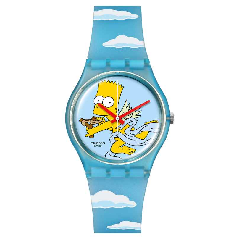 Swatch SO28Z115 Armbanduhr The Simpsons Angel Bart 7610522865358