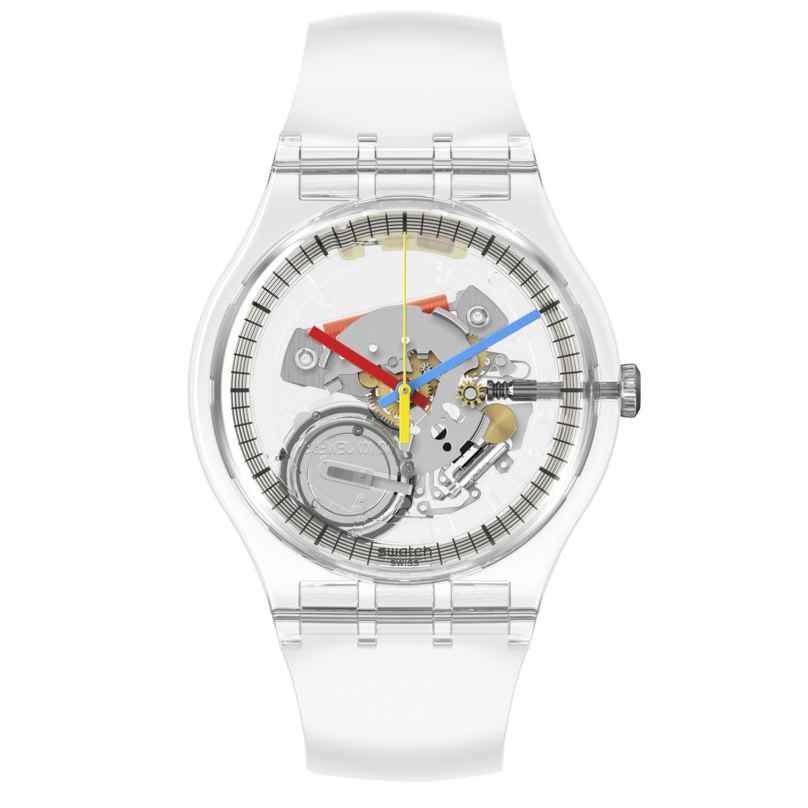 Swatch SO29K115-5300 Herrenuhr Clearly New Gent Pay! 7610522870550