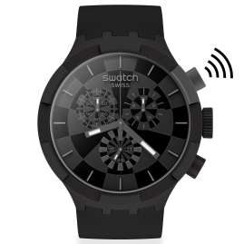 Swatch SB02B103-5300 Men's Watch Chronograph Checkpoint Black Pay!