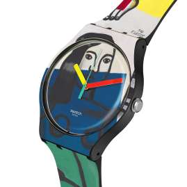 Swatch SUOZ363 Armbanduhr Leger's Two Women Holding Flowers