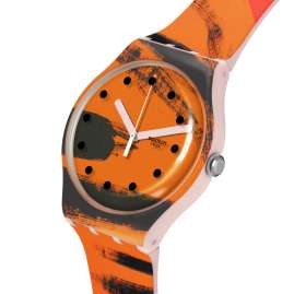 Swatch SUOZ362 Watch Barns-Graham's Orange and Red on Pink