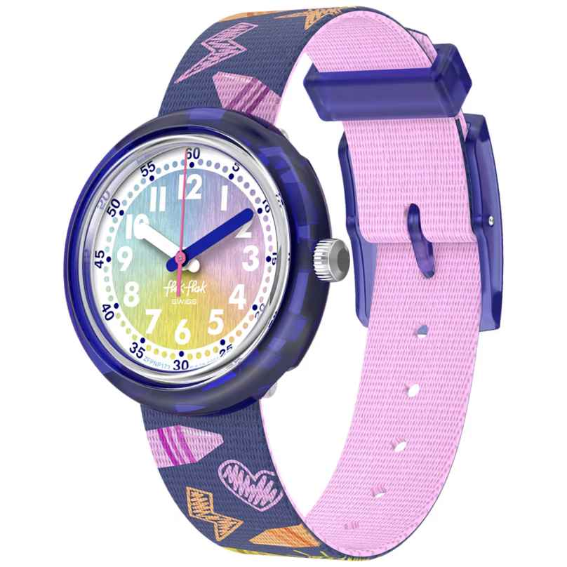 Flik Flak FPNP173 Wristwatch for Children Rainbow Crayons 7610522894686